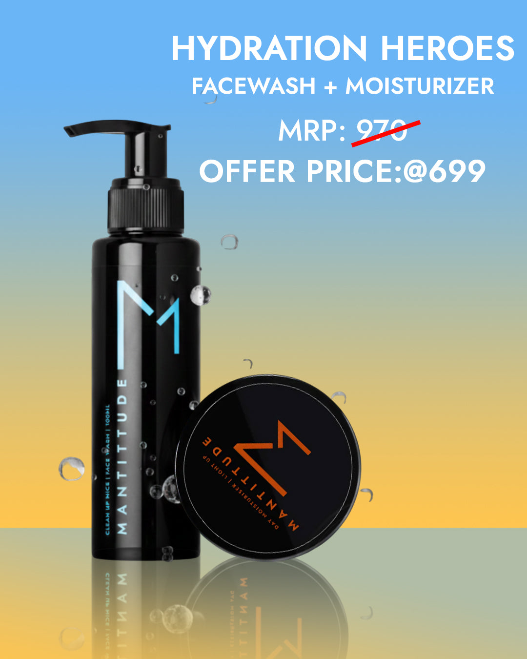 Bamboo Charcoal Facewash + Oil Free Face Moisturiser