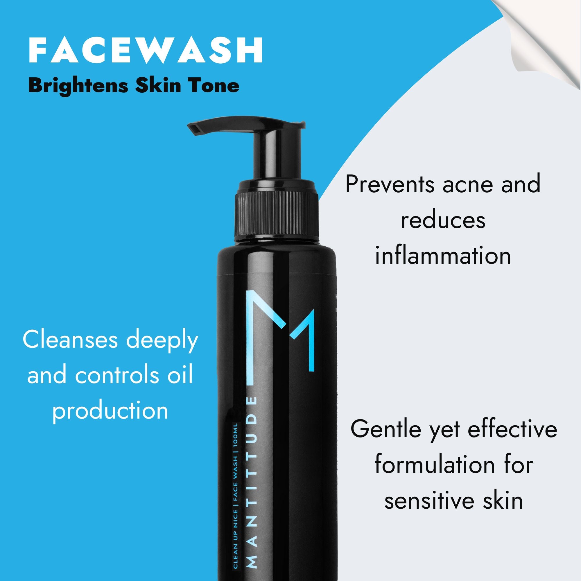 acne free skin, brightens skin tone and oil free skin