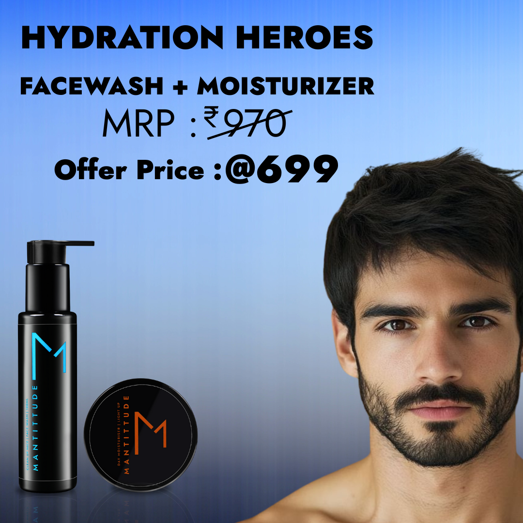men's facewash and moisturiser