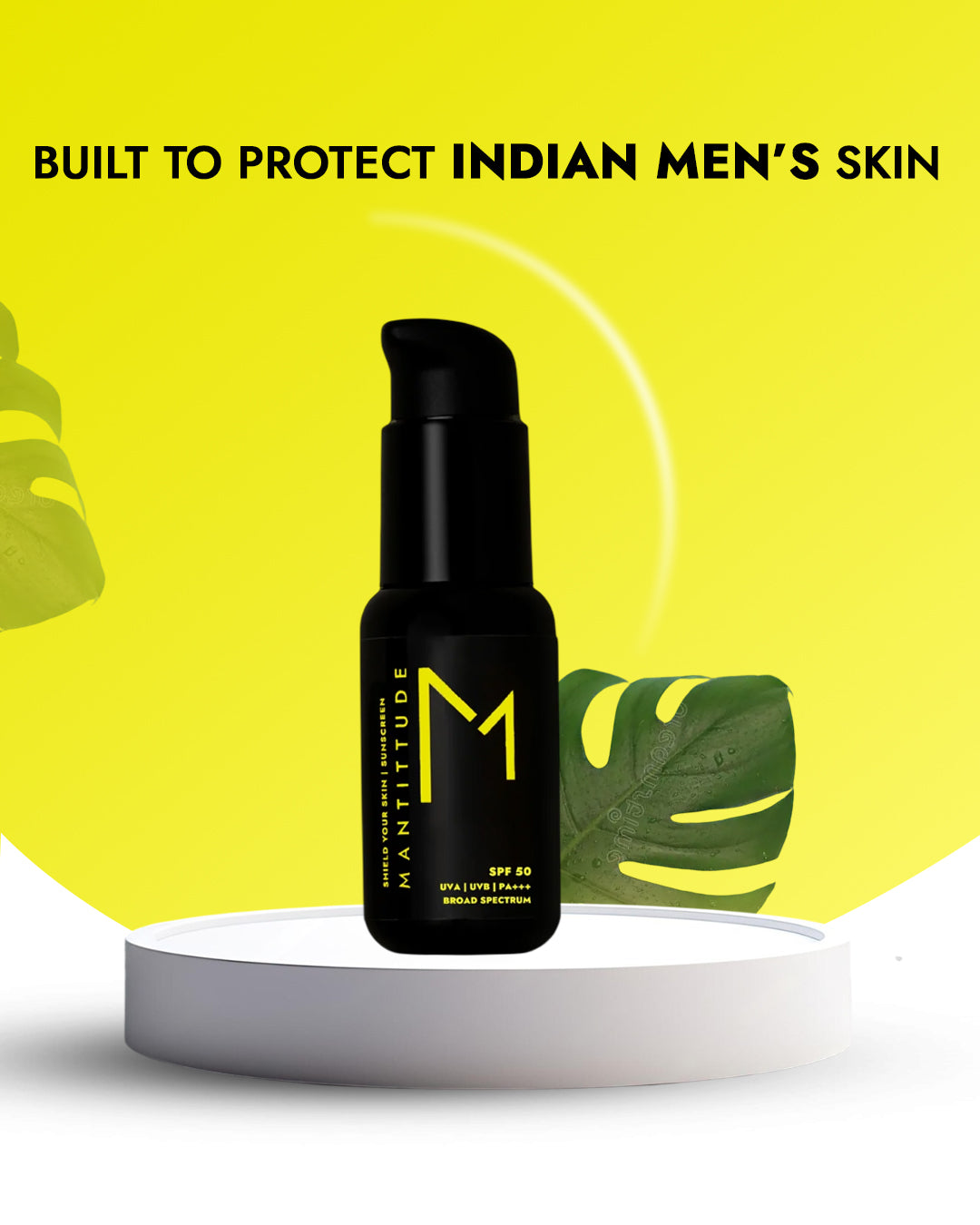 Mantittude Lightweight Sunscreen SPF 50 PA+++ WITH Tea Tree & Centella Asiatica for Men