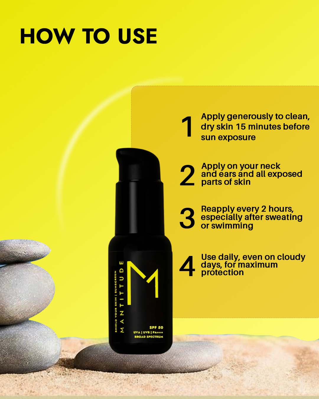 Sunscreen with SPF-50 +  Lip balm