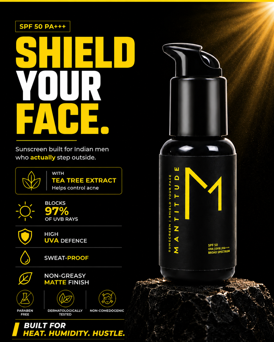 Sunscreen with SPF-50 PA+++