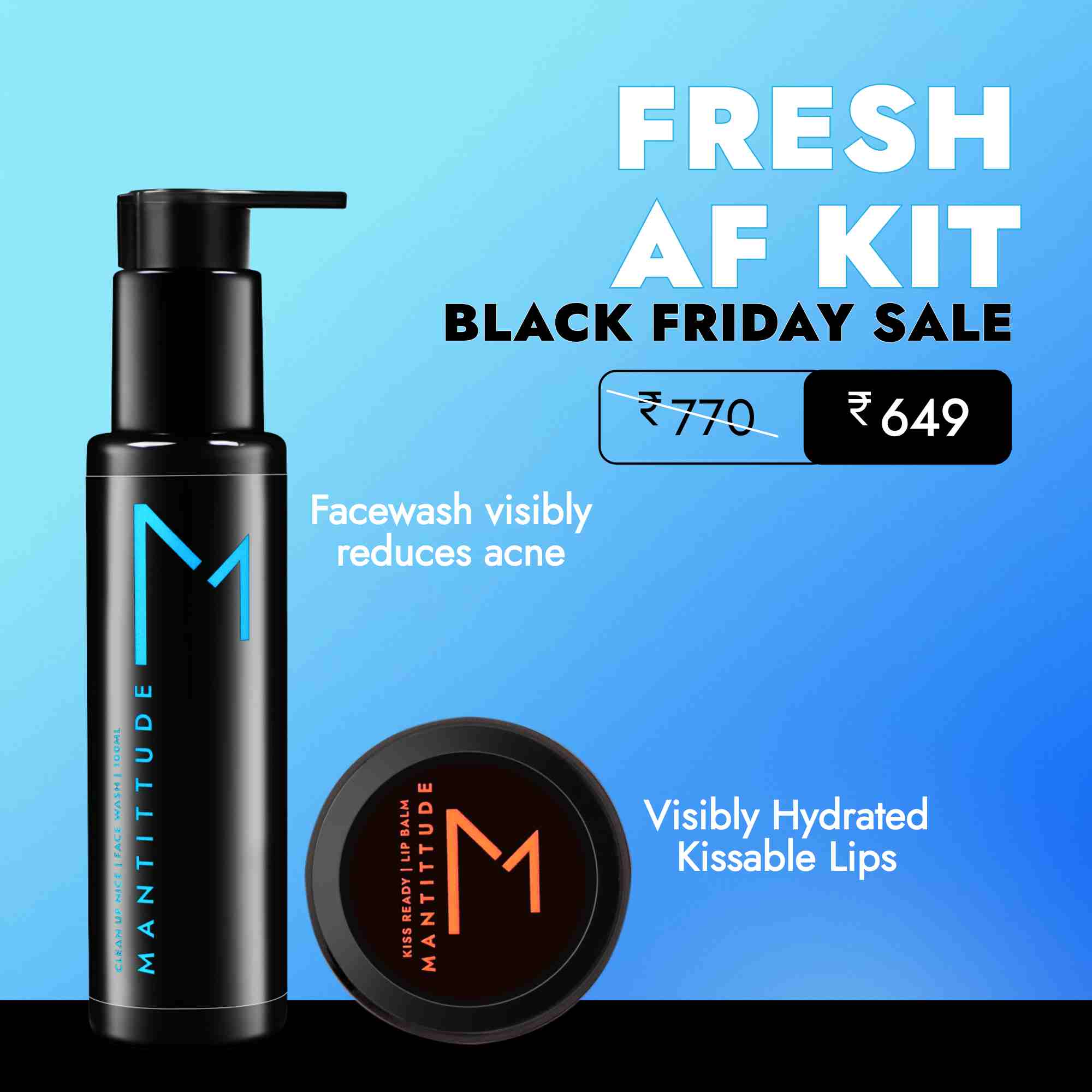 Fresh Af kit ( Face wash + Lip Balm)