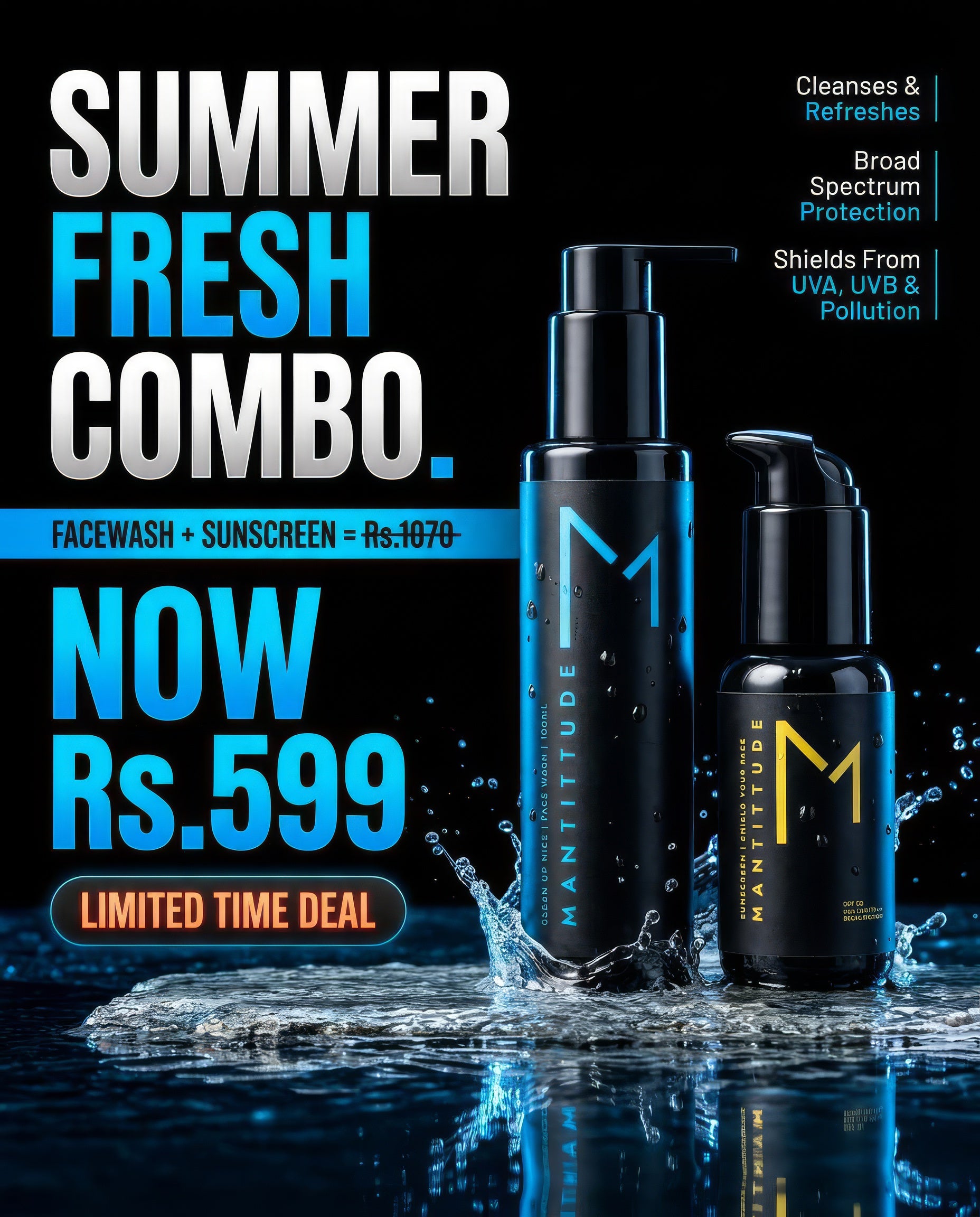 Facewash + Sunscreen with SPF-50 PA+++