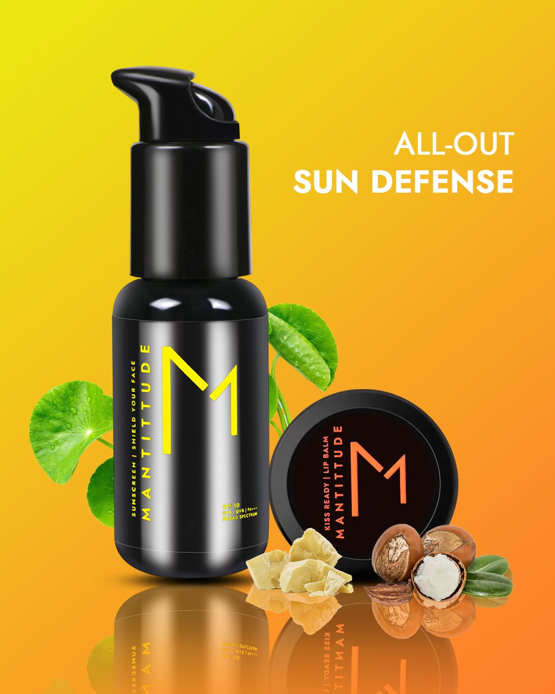 Sunscreen with SPF-50 +  Lip balm